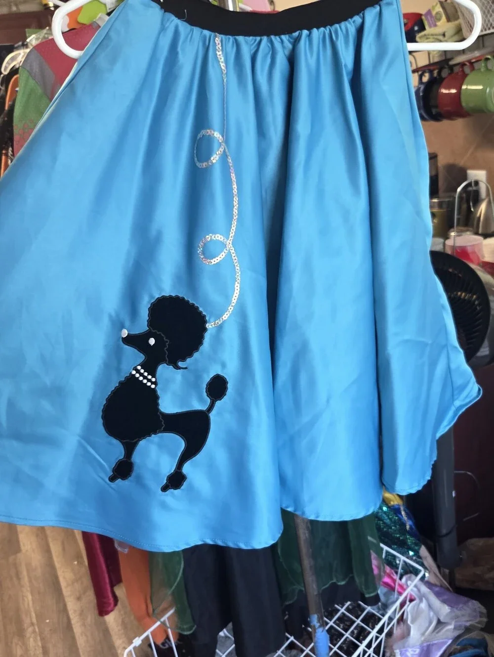 Blue Poodle A-Line Skirt - Classic Retro Style 8/10 Child